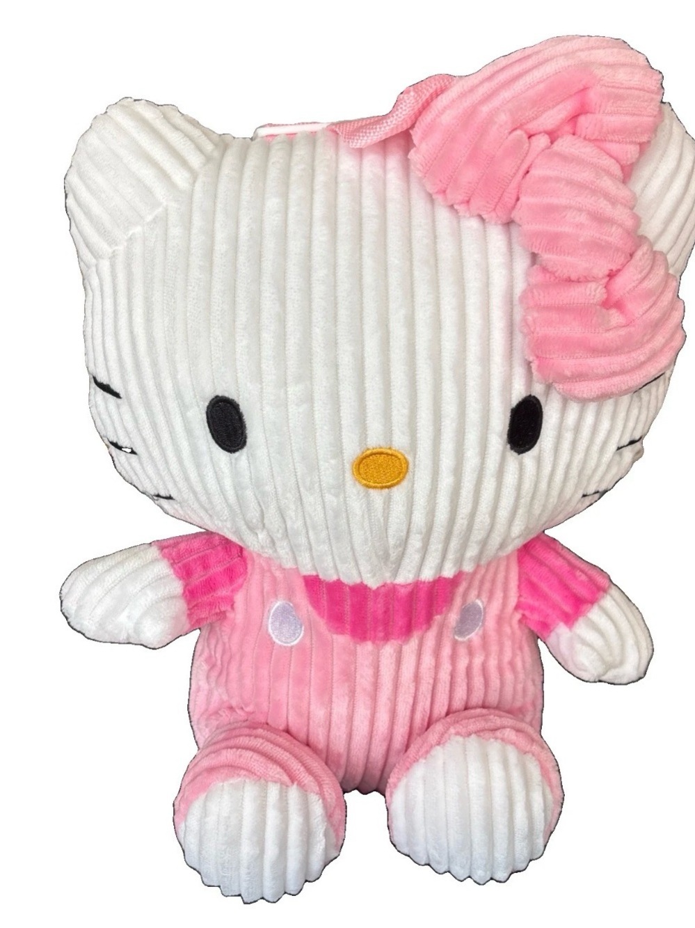 Sanrio Hello Kitty 13” Plush Toy & Kids Backpack Pink/ Outfit Corduroy NEW
